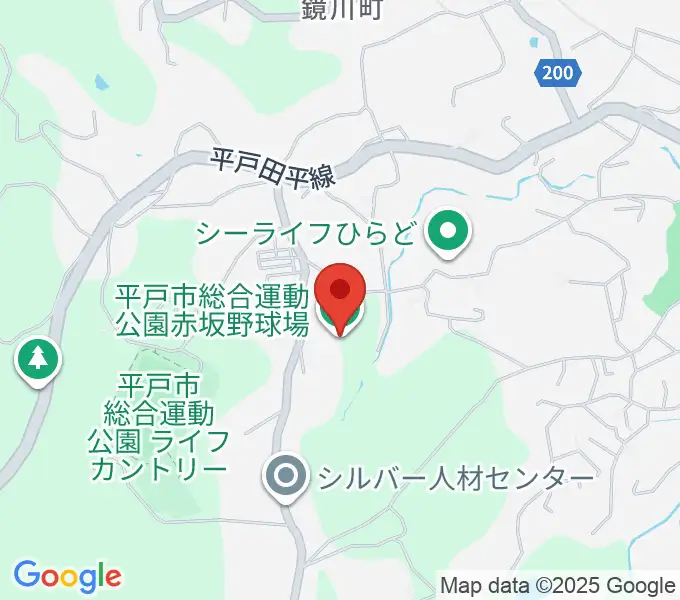 平戸市総合運動公園赤坂野球場の地図