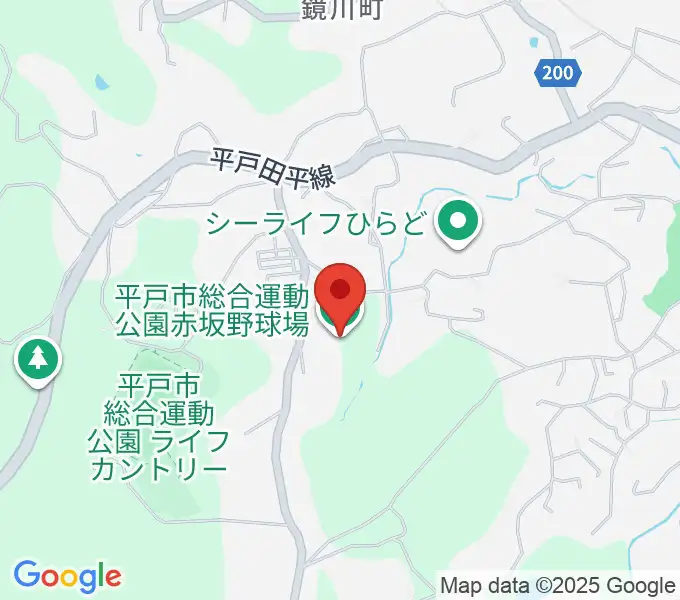 平戸市総合運動公園赤坂野球場の地図