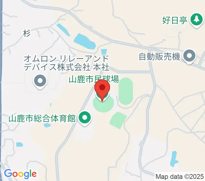 山鹿市民球場の地図