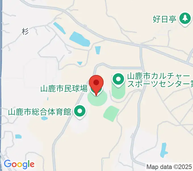 山鹿市民球場の地図