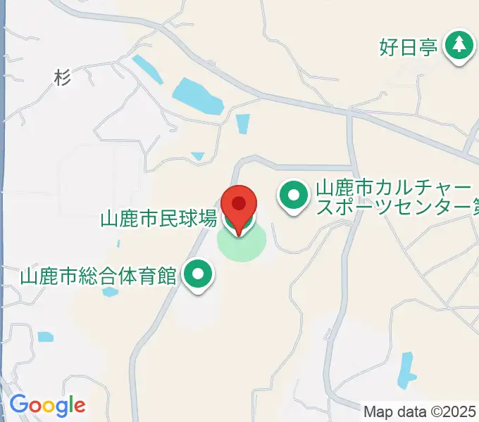 山鹿市民球場の地図