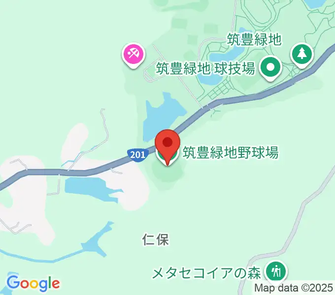 筑豊緑地野球場の地図