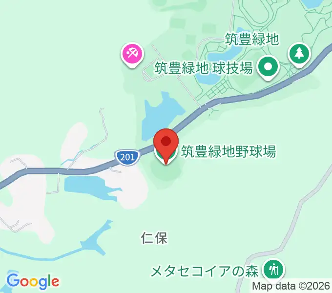 筑豊緑地野球場の地図