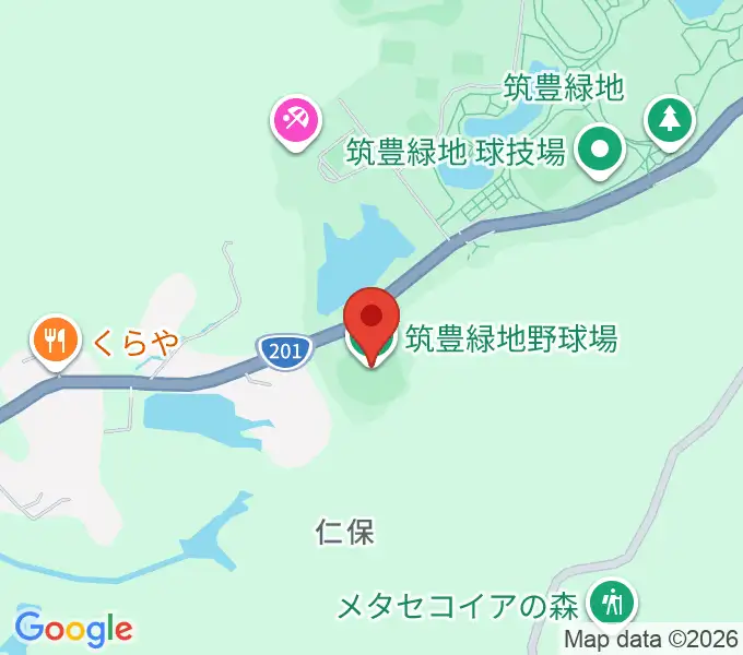 筑豊緑地野球場の地図