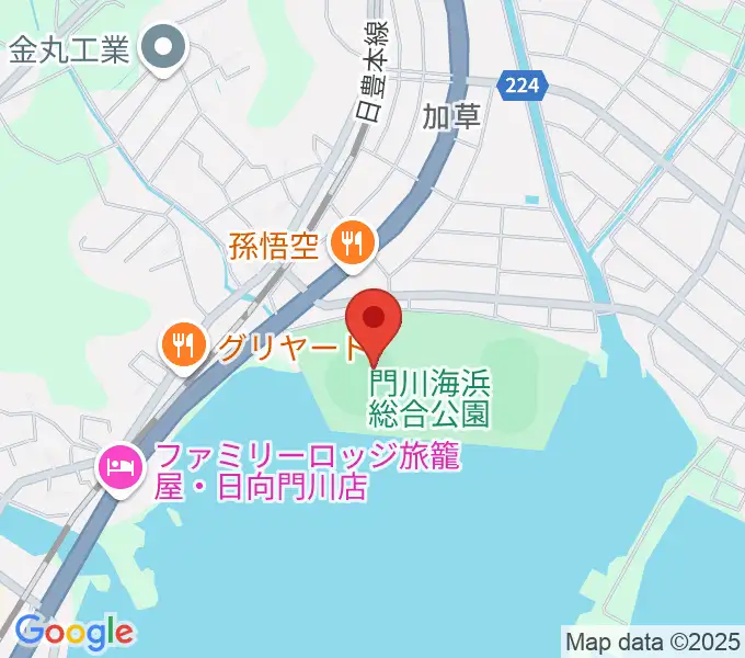 門川海浜総合公園野球場の地図