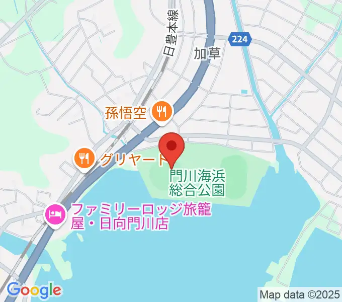 門川海浜総合公園野球場の地図
