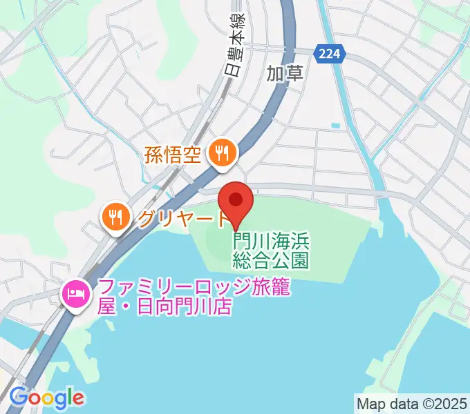門川海浜総合公園野球場の地図