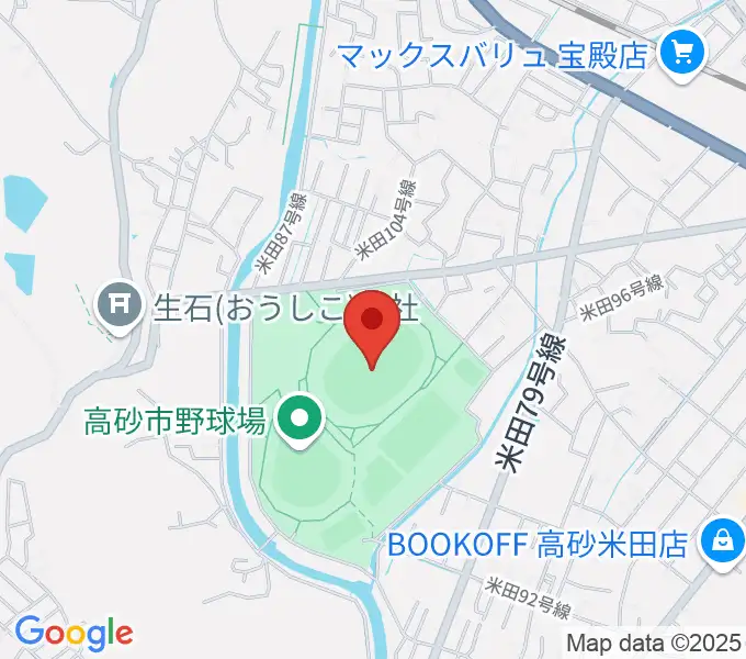 高砂市陸上競技場の地図