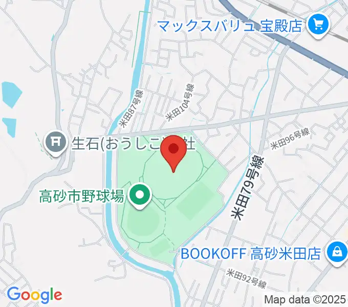 高砂市陸上競技場の地図