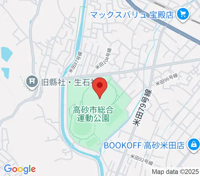 高砂市陸上競技場の地図