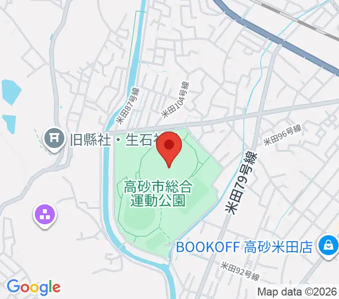 高砂市陸上競技場の地図