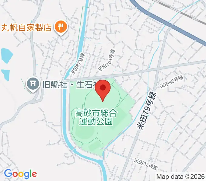 高砂市陸上競技場の地図