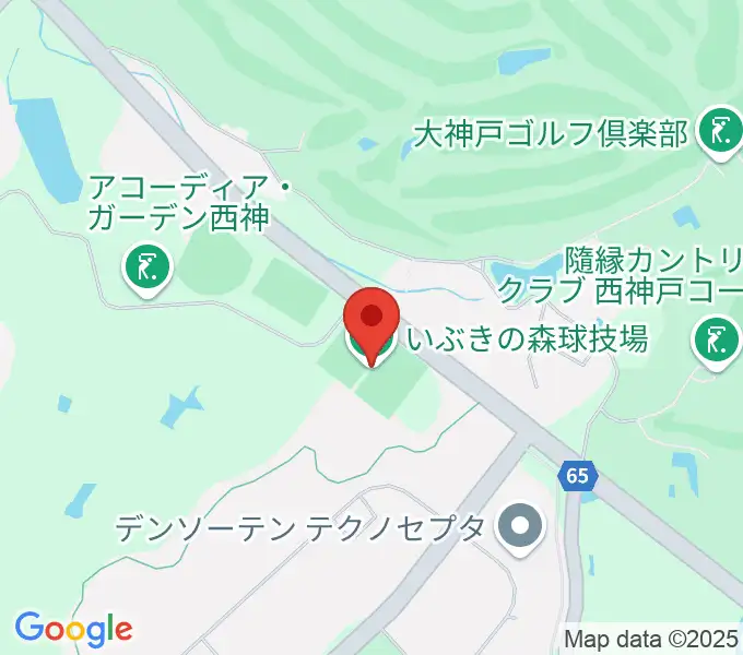 いぶきの森球技場の地図