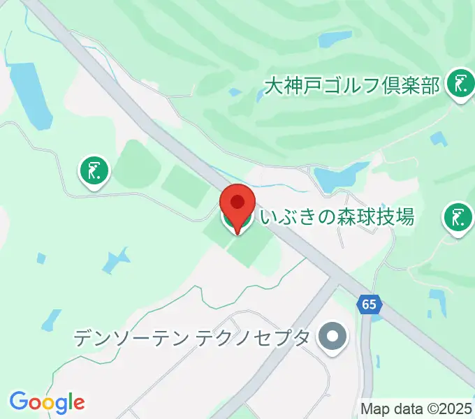 いぶきの森球技場の地図