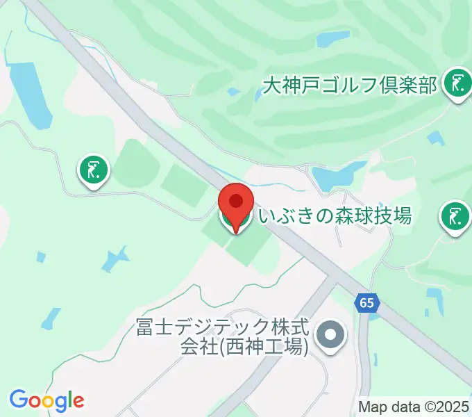 いぶきの森球技場の地図