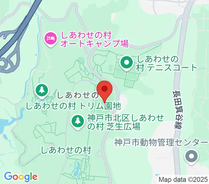神戸市しあわせの村 多目的運動広場の地図