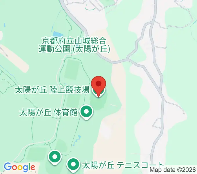 太陽が丘陸上競技場の地図