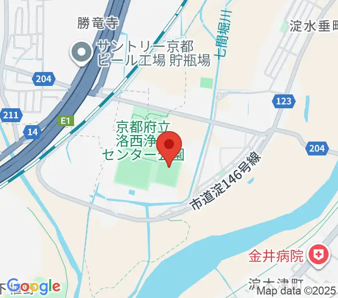 アクアパルコ洛西球技場の地図