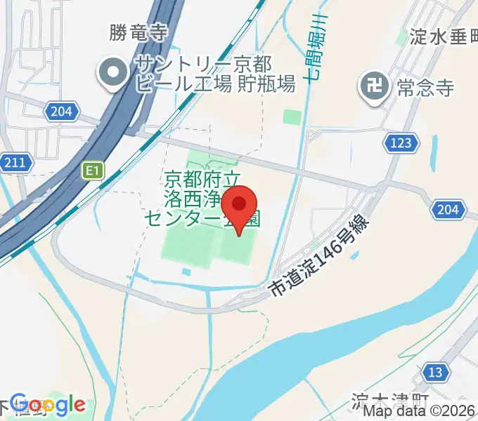 アクアパルコ洛西球技場の地図