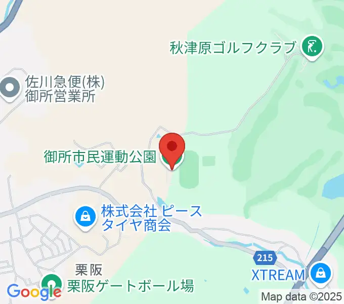 御所市民運動公園グラウンドの地図