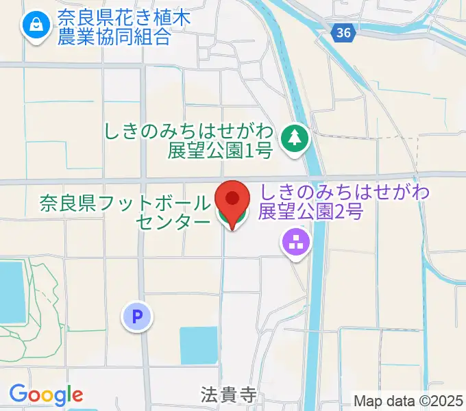 奈良県フットボールセンターの地図
