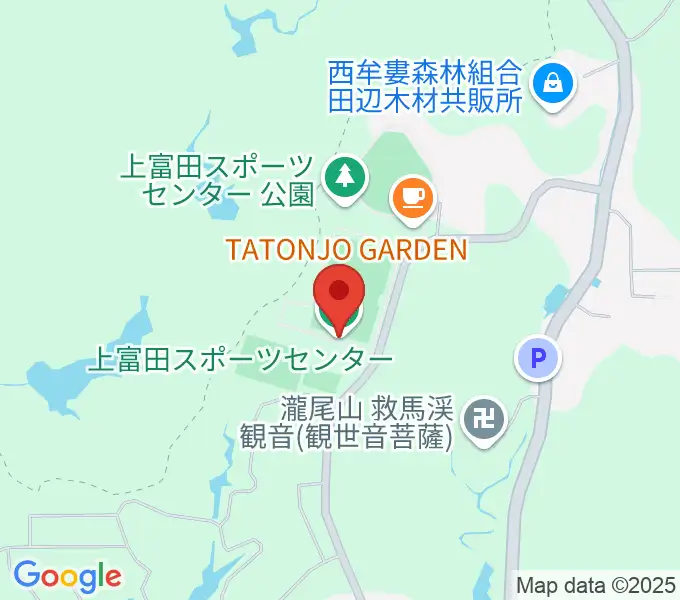 上富田スポーツセンター球技場の地図