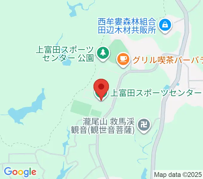 上富田スポーツセンター球技場の地図
