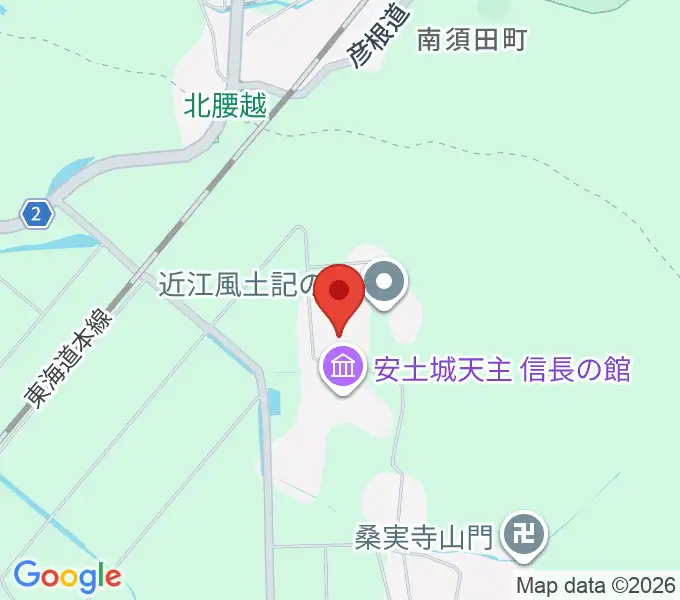 滋賀県立安土城考古博物館の地図