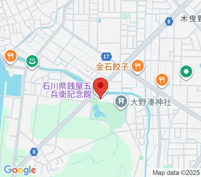 石川県銭屋五兵衛記念館の地図
