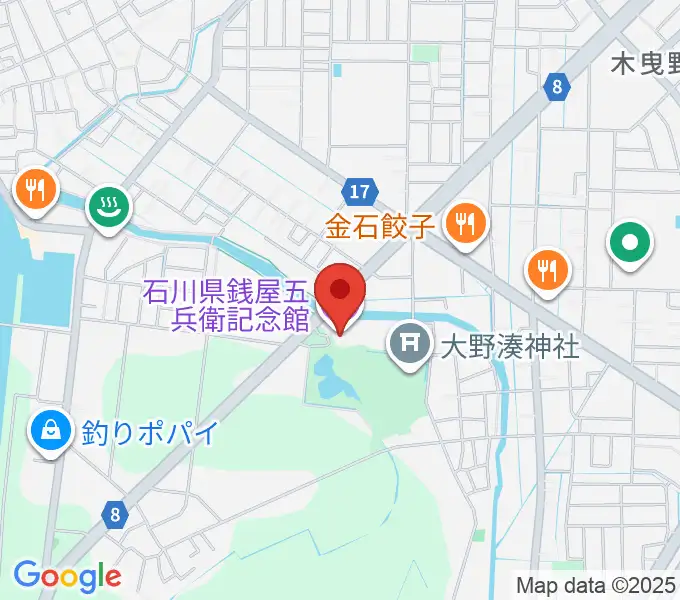石川県銭屋五兵衛記念館の地図
