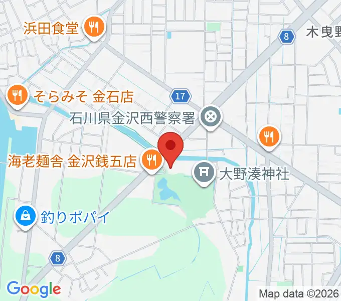 石川県銭屋五兵衛記念館の地図