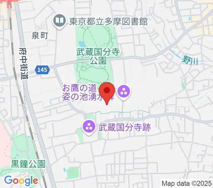 武蔵国分寺跡資料館の地図