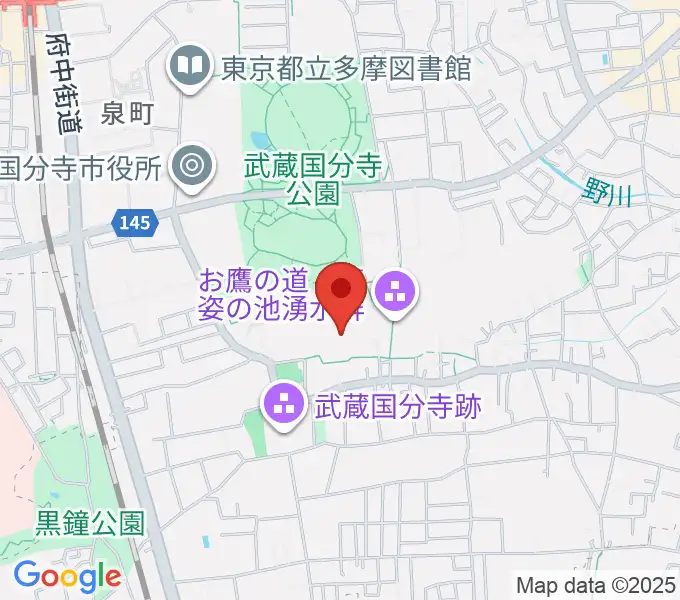 武蔵国分寺跡資料館の地図