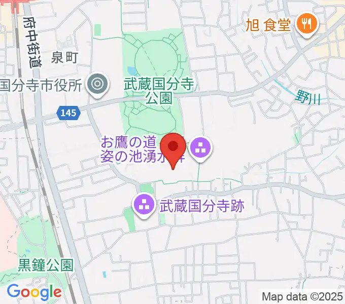 武蔵国分寺跡資料館の地図