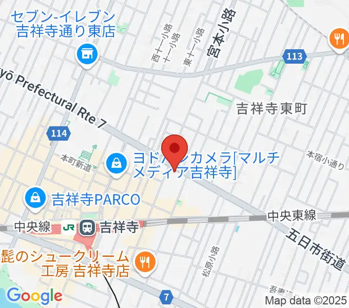 GOK SOUND吉祥寺スタジオの地図