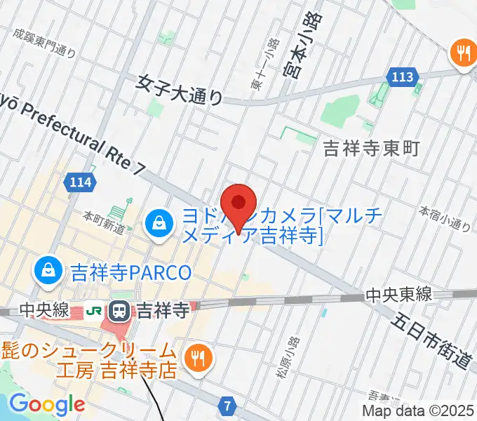 GOK SOUND吉祥寺スタジオの地図