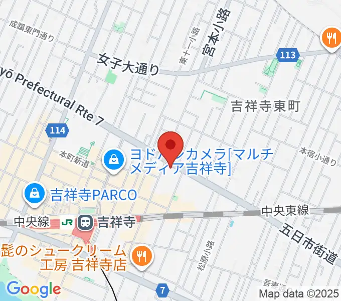GOK SOUND吉祥寺スタジオの地図