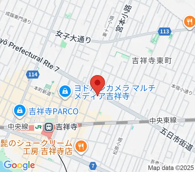 GOK SOUND吉祥寺スタジオの地図