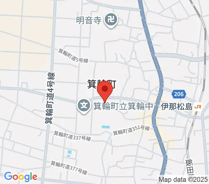 箕輪町郷土博物館の地図