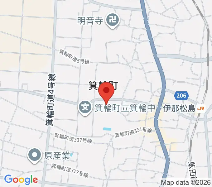 箕輪町郷土博物館の地図