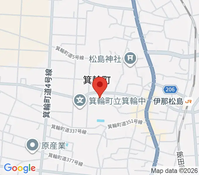 箕輪町郷土博物館の地図