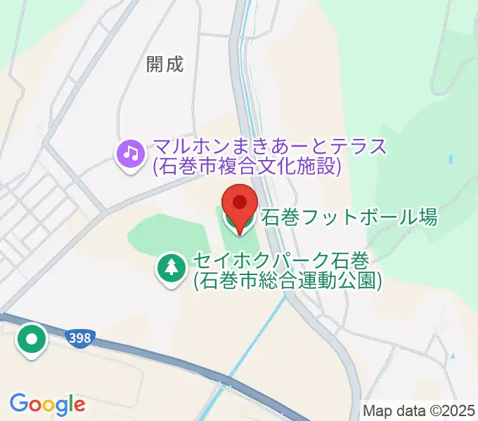 石巻フットボール場の地図