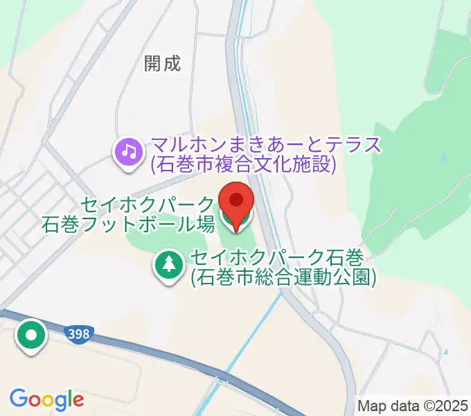 石巻フットボール場の地図