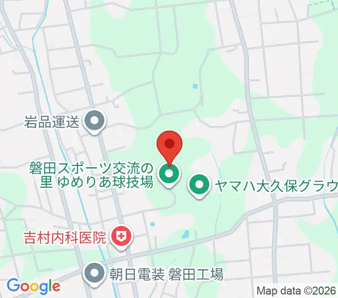 磐田スポーツ交流の里ゆめりあサッカー場の地図