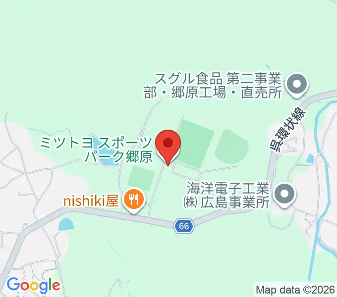呉市総合スポーツセンター陸上競技場の地図