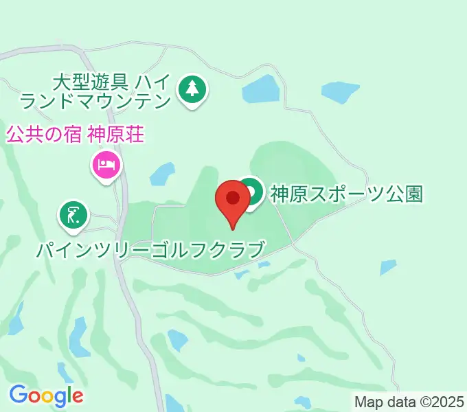 神原スポーツ公園シャルムスタジアムの地図