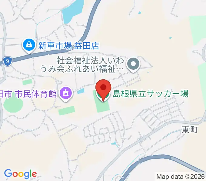 島根県立サッカー場の地図