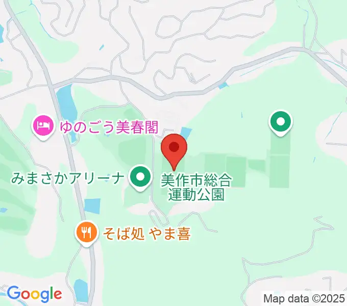 岡山県美作ラグビー・サッカー場の地図