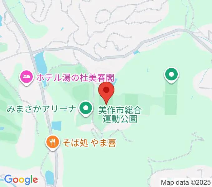 岡山県美作ラグビー・サッカー場の地図