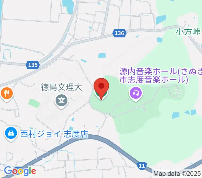 志度総合運動公園野球場の地図